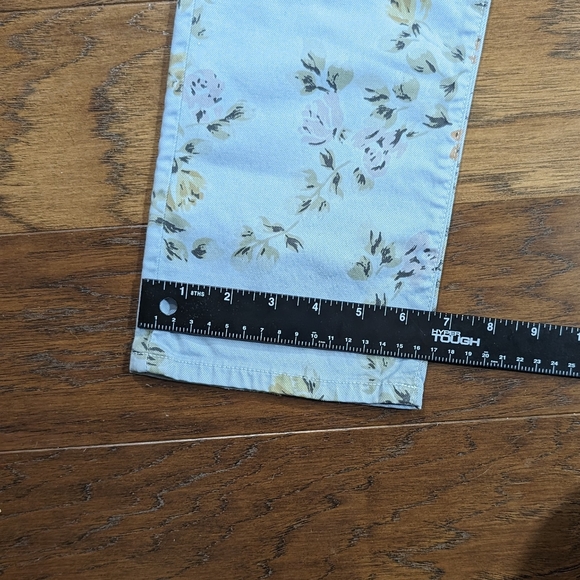Citizens of Humanity Mandy High Waist Blue Floral Ankle Size 29 Roll Up - Picture 9 of 12